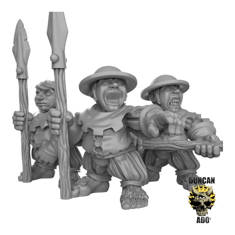 Duncan Shadow - Halfling with Spears  