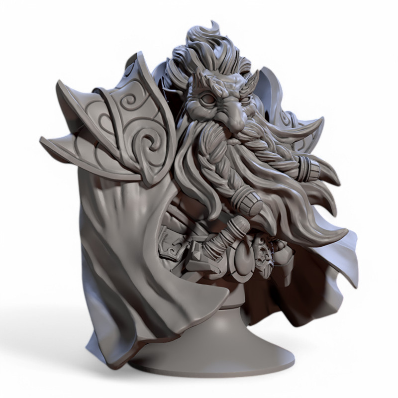 Buste - Volrunax Runebeard - The Guildmaster - 10cm 