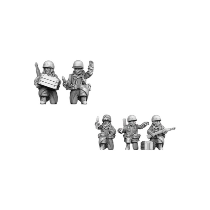 Impréssion 3D Figurines WWII US G.I Winter Team mortars 