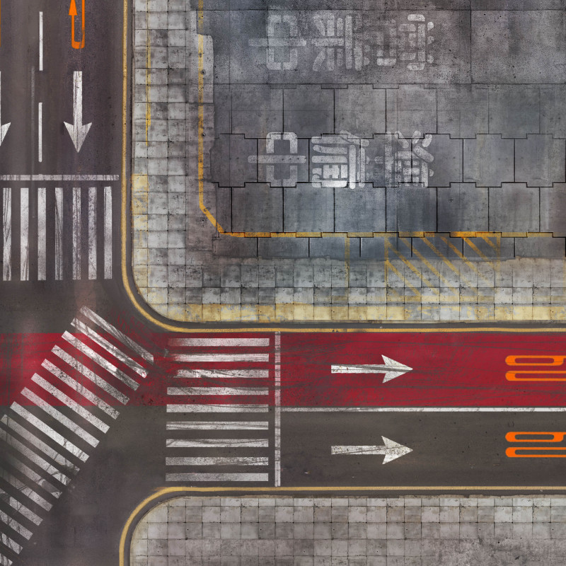 Unit - 9 Crossroad - Tapis de jeu multi-format - Wargame surface premium 