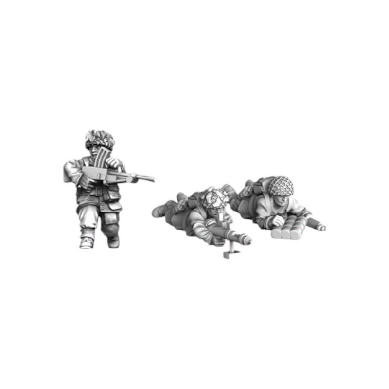 Impréssion 3D Figurines WWII Armée Angleterre Airborne support team 01  