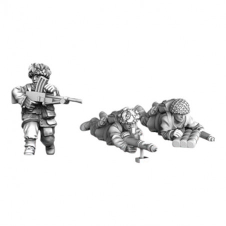 Impréssion 3D Figurines WWII Armée Angleterre Airborne support team 01  