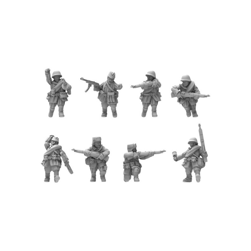 Figurines Infanterie Hiver Armée Rouge 3D – Soldats Soviétiques WW2  
