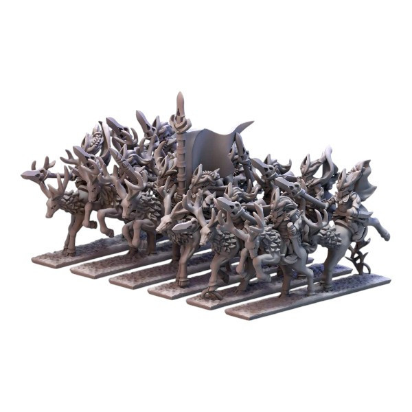  Minihammer Impression 3D Wood elves Heavy cavalry 