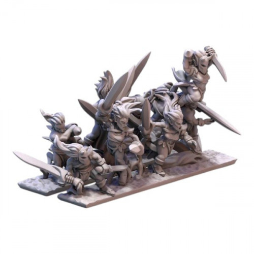  Minihammer Impression 3D Wood elves Wardancers 