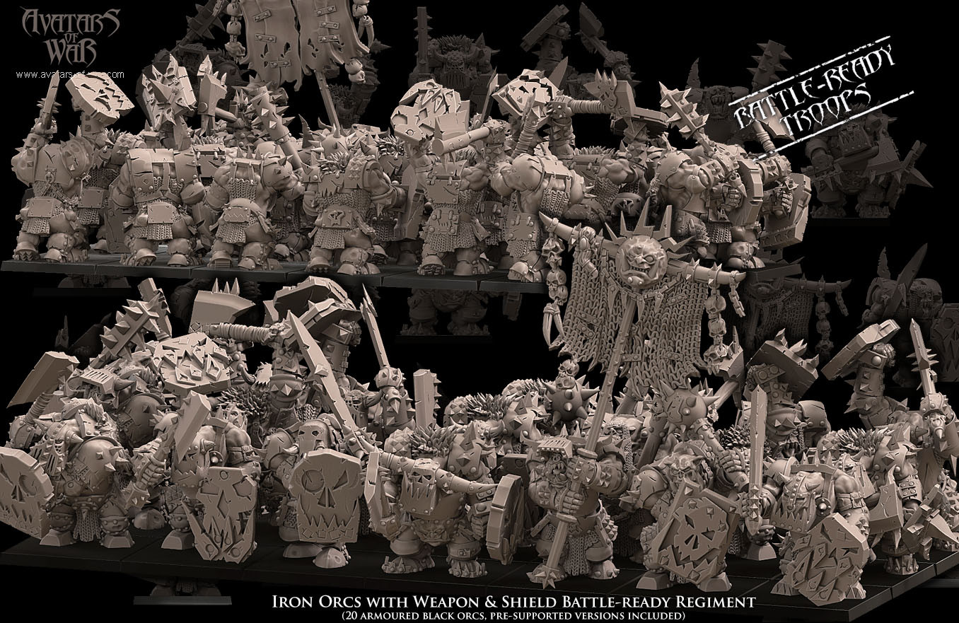 Orques et gobelins - Battle Ready orques noirs Boucliers - Imagen 1 de 4