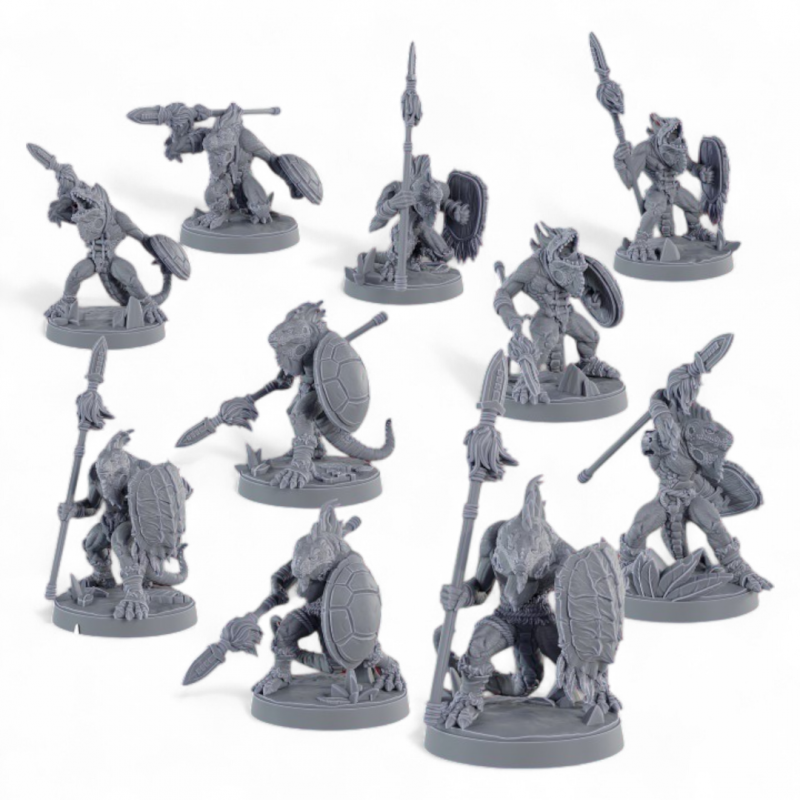 Hommes lézards - Gecko Hunting Pack with lances   