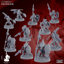 Hommes lézards - Gecko Hunting Pack with lances   