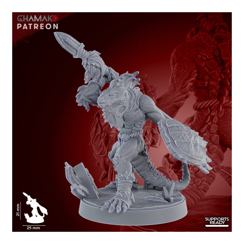 Hommes lézards - Gecko Hunting Pack with lances   
