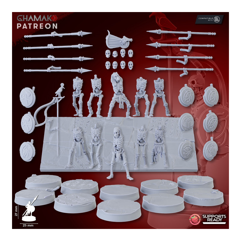 Morts vivants -Sand Skeletons (Spearmen)   