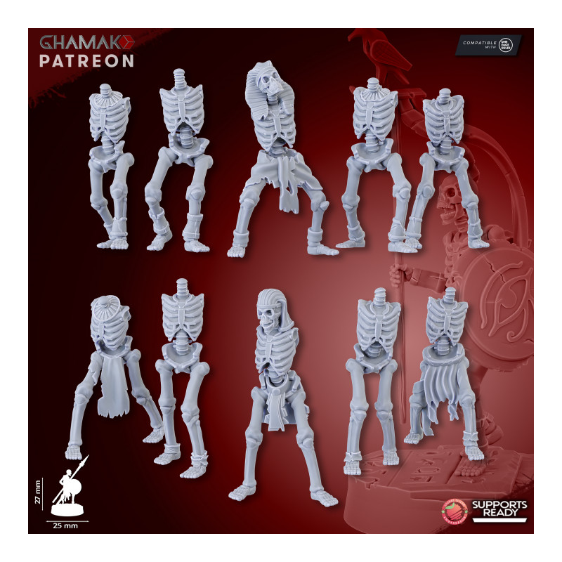 Morts vivants -Sand Skeletons (Spearmen)   