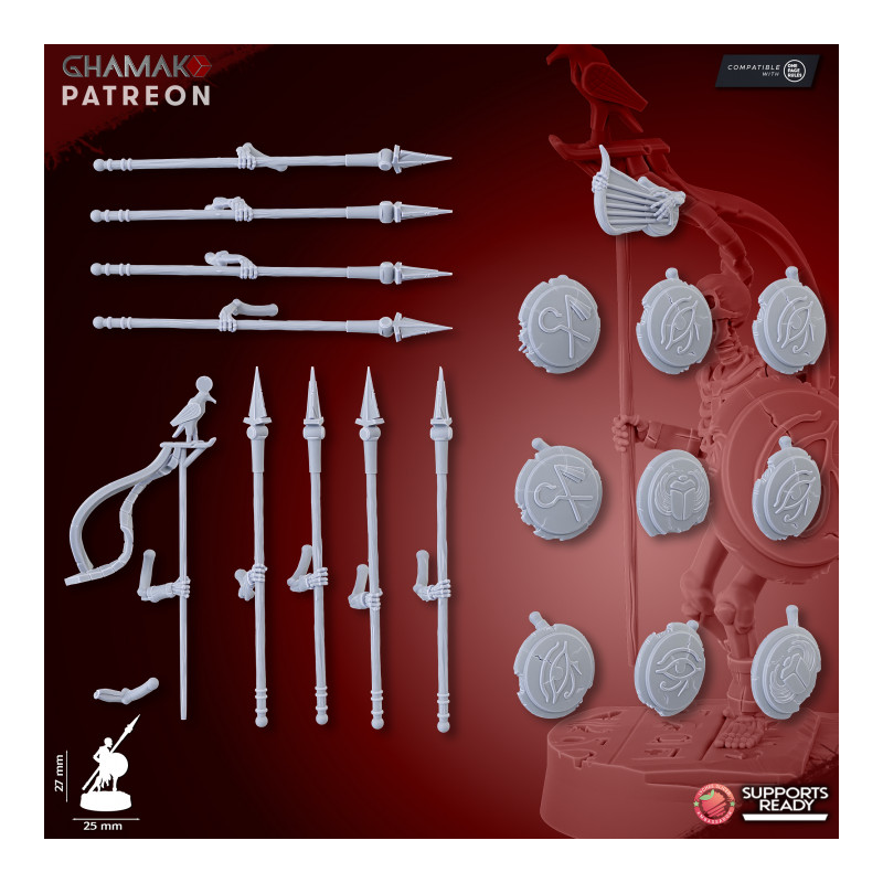 Morts vivants -Sand Skeletons (Spearmen)   