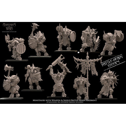 Hommes bêtes - Battle ready Minotaures 2 armes   