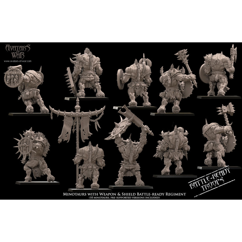 Hommes bêtes - Battle ready Minotaures 2 armes   