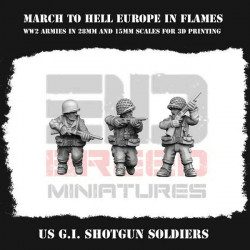 Impréssion 3D Figurines WWII US Shotgun soldiersk  (2)