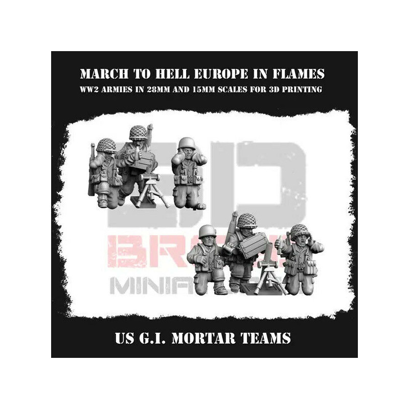 Infanterie US WW2 – Figurines 3D 28mm & 15mm pour Wargames  
