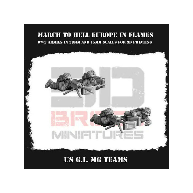 Infanterie US WW2 – Figurines 3D 28mm & 15mm pour Wargames  
