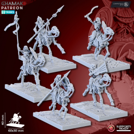 Mort Vivant - Sand Skeleton Horsemen    (2)