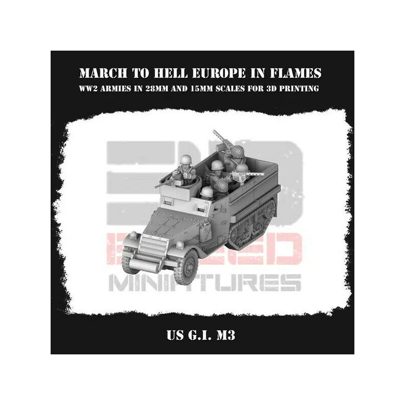 Véhicules & Tanks US WW2 – Figurines 3D 28mm & 15mm pour Wargames  
