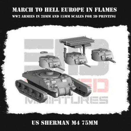 Véhicules & Tanks US WW2 – Figurines 3D 28mm & 15mm pour Wargames  
