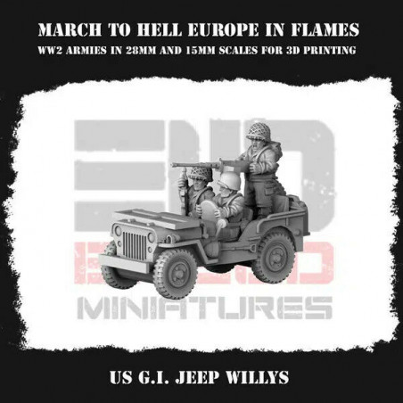 Véhicules & Tanks US WW2 – Figurines 3D 28mm & 15mm pour Wargames  
