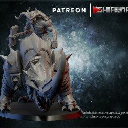 Figurine 3D Résine jeux de figurines Démon du sang-Sanguinaire sur monture 1  (2)