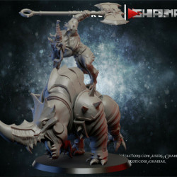 Figurine 3D Résine jeux de figurines Démon du sang-Sanguinaire sur monture 2  (2)