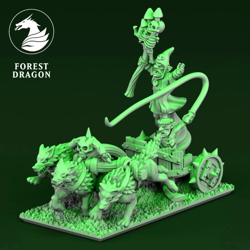 Orques et Gobelins - Chaman gobelin sur char 