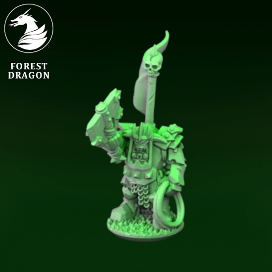 Orques et Gobelins - Chef orque avec fouet 