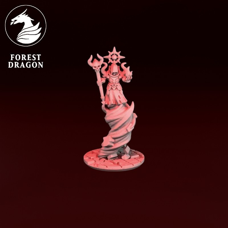 Chaos - Sorcier sur pilier de pouvoir 