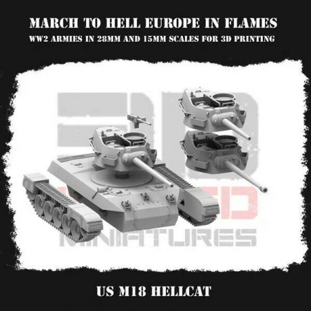 Véhicules & Tanks US WW2 – Figurines 3D 28mm & 15mm pour Wargames  
