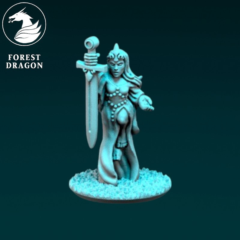 Chevaliers du Royaume - Sorcière avec épée 