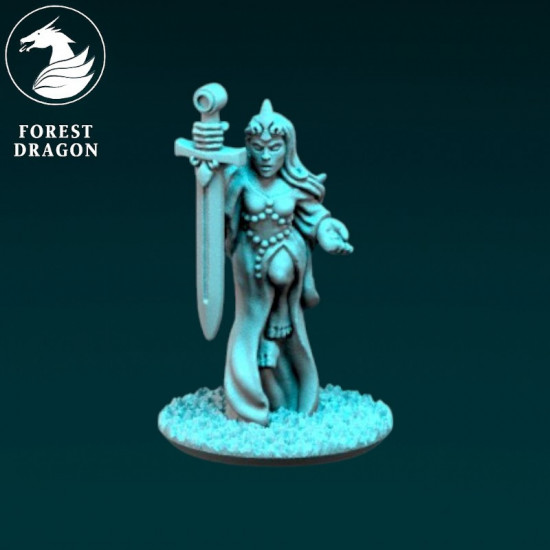 Chevaliers du Royaume - Sorcière avec épée 