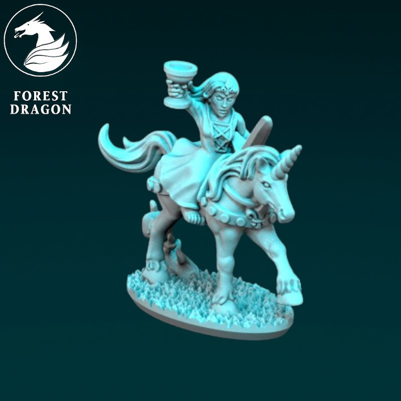 Chevaliers du Royaume - Sorciere sur licorne 