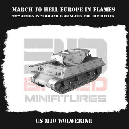 Véhicules & Tanks US WW2 – Figurines 3D 28mm & 15mm pour Wargames  
