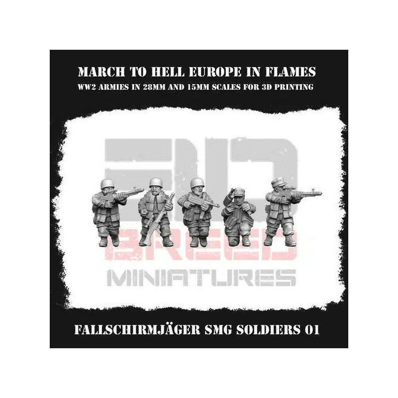 Fallschirmjäger - Figurine Parachutiste Allemand WW2 3D - 28mm / 15mm

