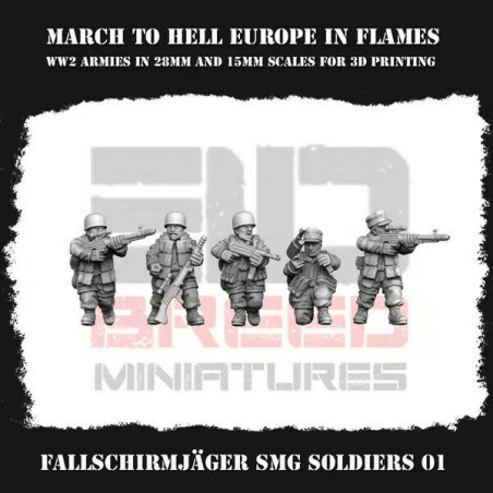 Fallschirmjäger - Figurine Parachutiste Allemand WW2 3D - 28mm / 15mm
