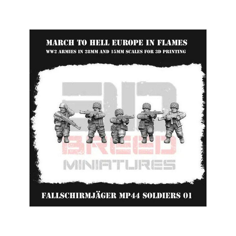 Fallschirmjäger - Figurine Parachutiste Allemand WW2 3D - 28mm / 15mm
