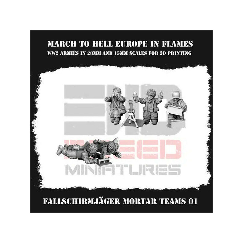 Fallschirmjäger - Figurine Parachutiste Allemand WW2 3D - 28mm / 15mm

