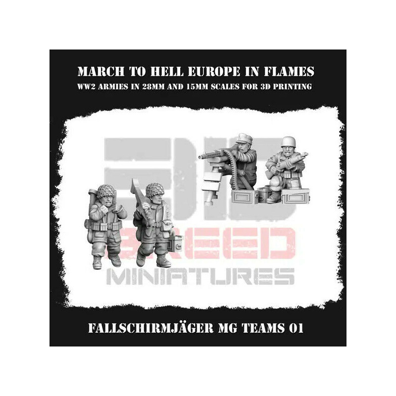 Fallschirmjäger - Figurine Parachutiste Allemand WW2 3D - 28mm / 15mm