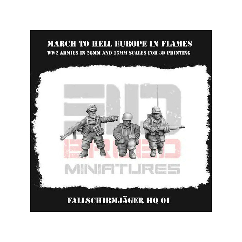 Fallschirmjäger - Figurine Parachutiste Allemand WW2 3D - 28mm / 15mm