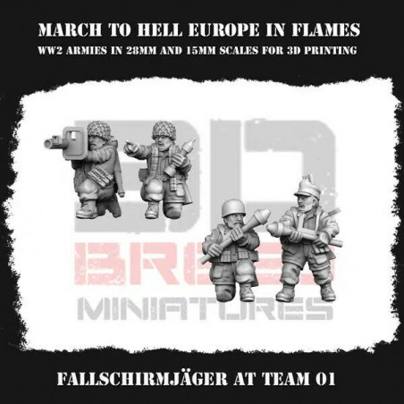 Fallschirmjäger - Figurine Parachutiste Allemand WW2 3D - 28mm / 15mm
