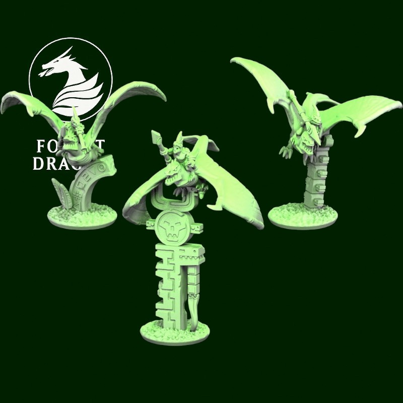 Hommes lézards - Cavaliers sur ptérodactyle 