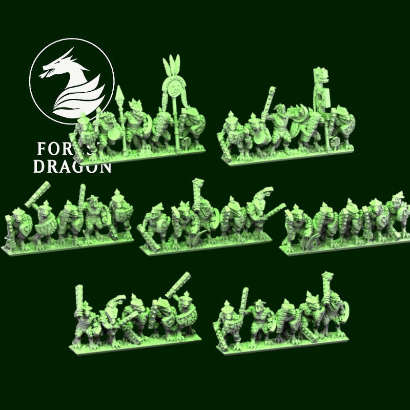 Hommes lézards - Guerriers boucliers  