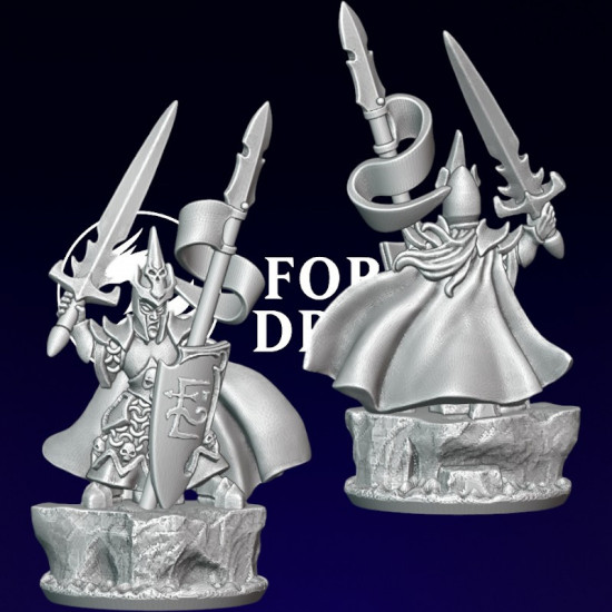 Elfes noirs - Seigneur à pieds 