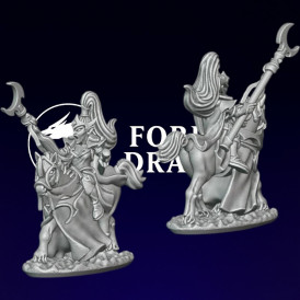 Elfes noirs - Sorcière à cheval 