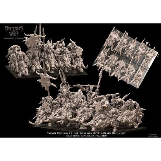 Orques et gobelins - Battle Ready Régiment d'orcs sur Sangliers   