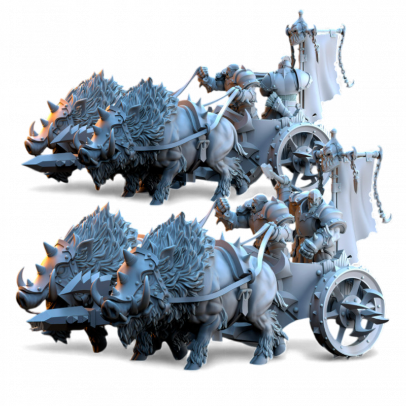 Nestah - Chars Orcs tirés par des bêtes   