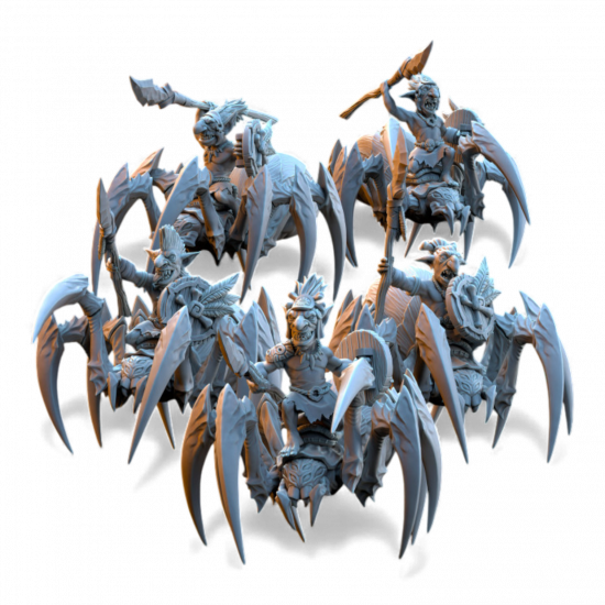 The Black Horde - Gobelins Cavaliers de la Jungle sur Araignées   