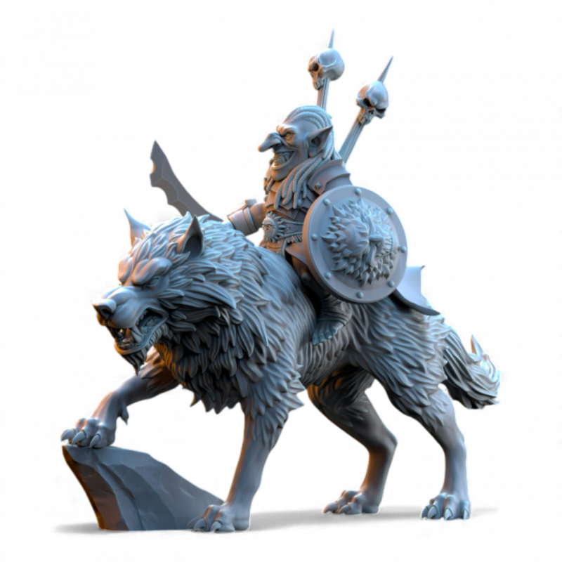 The Black Horde - Mortus, Seigneur de Guerre Gobelin sur Loup  